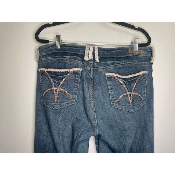 Kut from the Kloth Catherine Boyfriend boho jeans with patch details size 8 - Picture 14 of 16